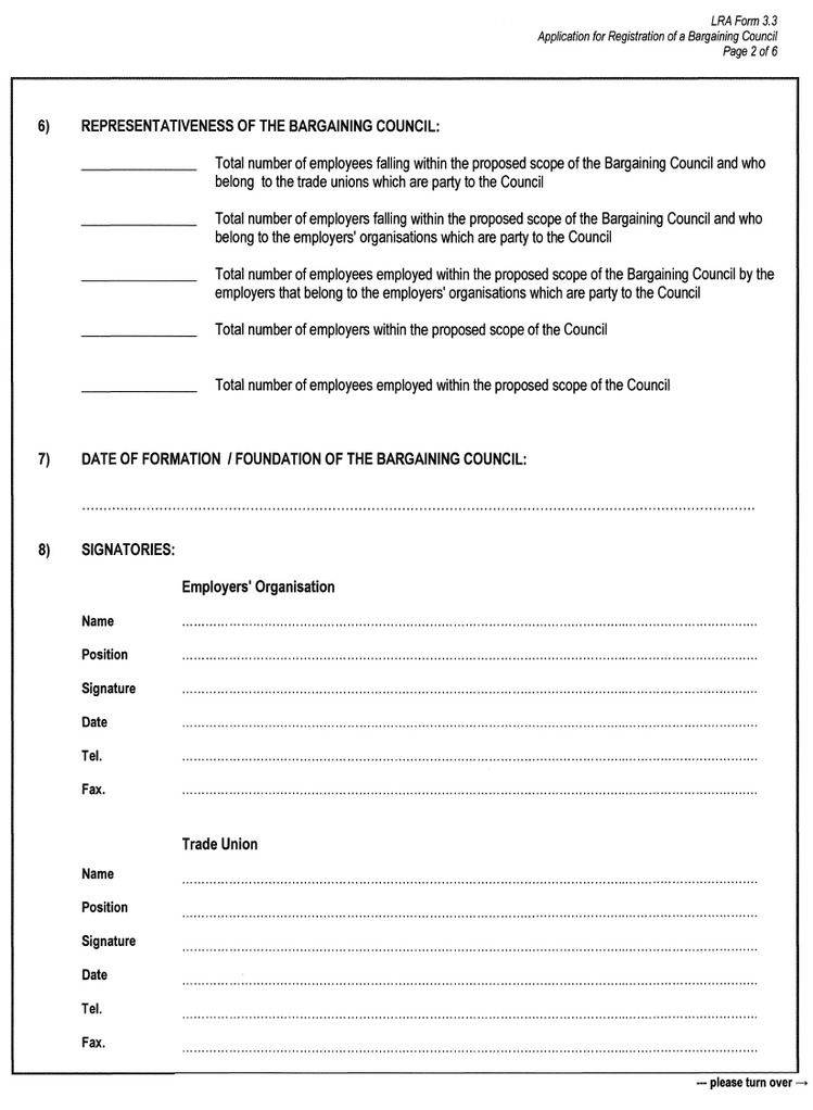 LRA Form 3.3 (page  2)