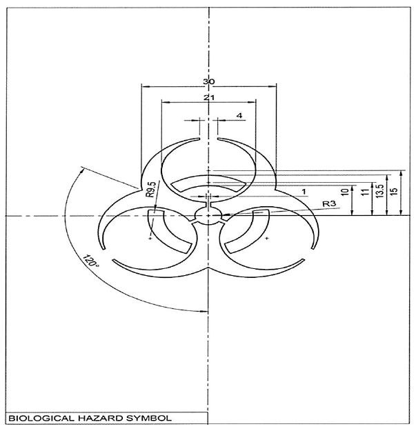 R1887 Annex B Biohazard sign